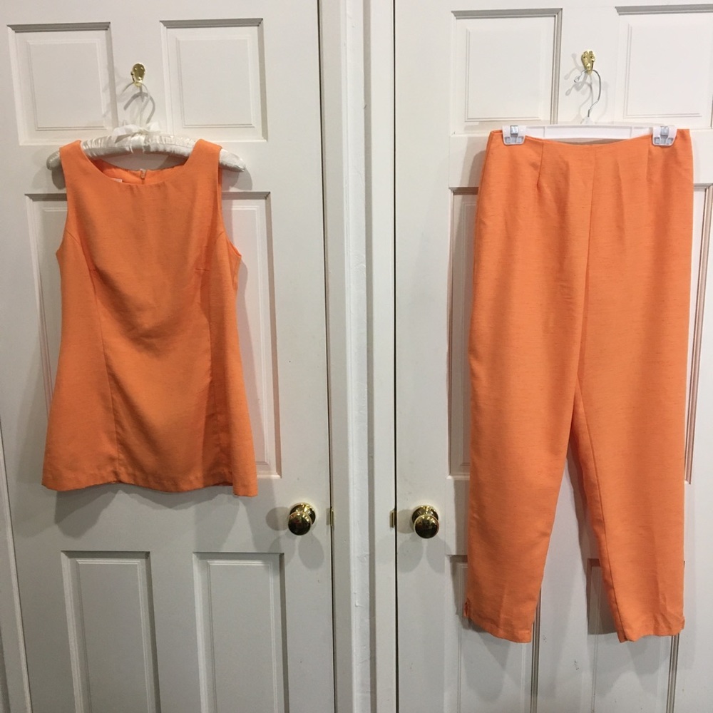 Moda Int’l Orange Tunic With Matching Pants